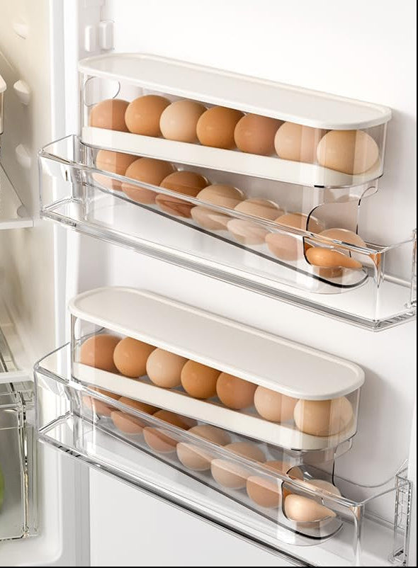 Automatic Rolling Egg Storage Box for Refrigerator