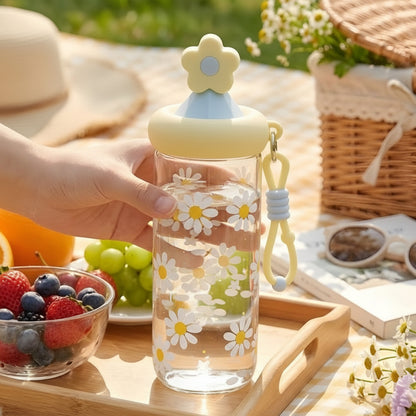 Glass Sipper Cup Stylish Drinking Glass with Straw