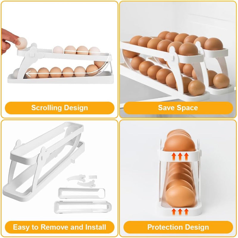 2 Layer Egg Dispenser Refrigerator