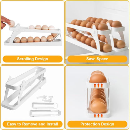 2 Layer Egg Dispenser Refrigerator